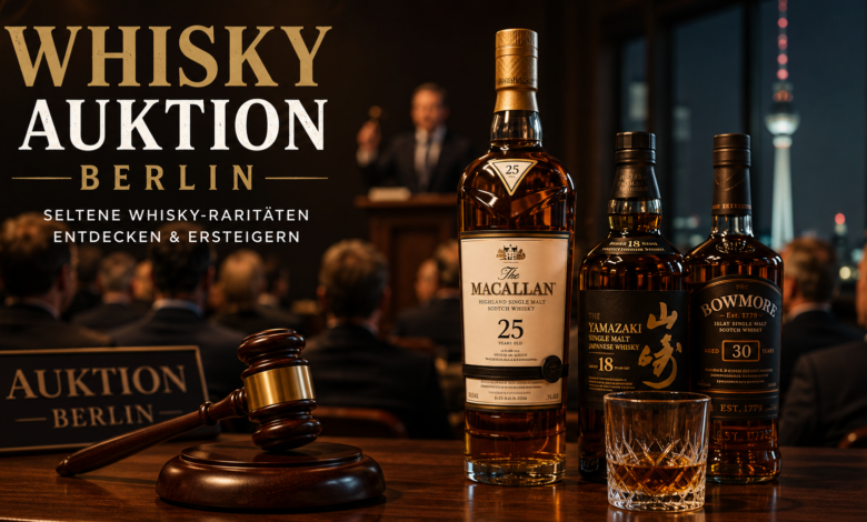 Whisky Auktion Berlin mit seltenen Whiskyflaschen