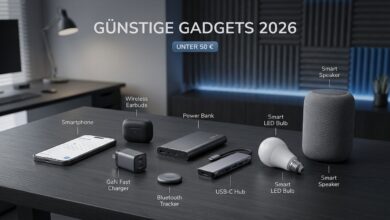 Günstige Gadgets 2026: Kopfhörer, Powerbank, Smart-Glühbirne und Bluetooth-Tracker unter 50 Euro