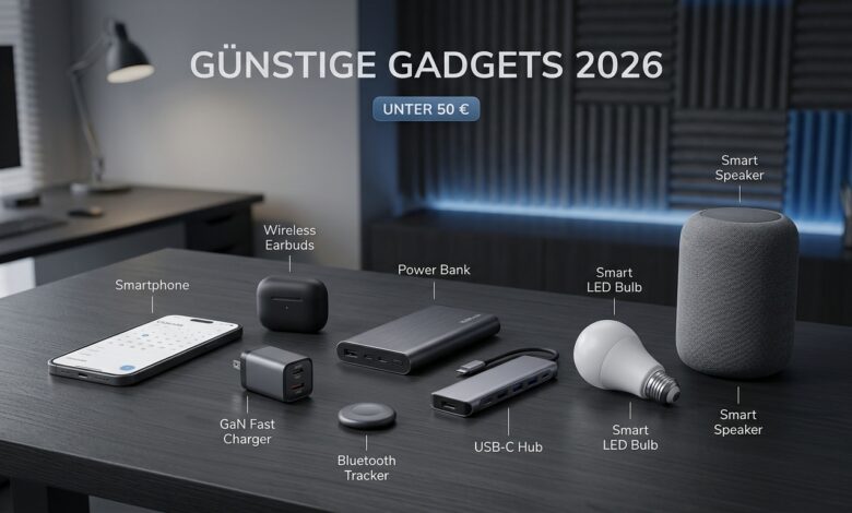 Günstige Gadgets 2026: Kopfhörer, Powerbank, Smart-Glühbirne und Bluetooth-Tracker unter 50 Euro