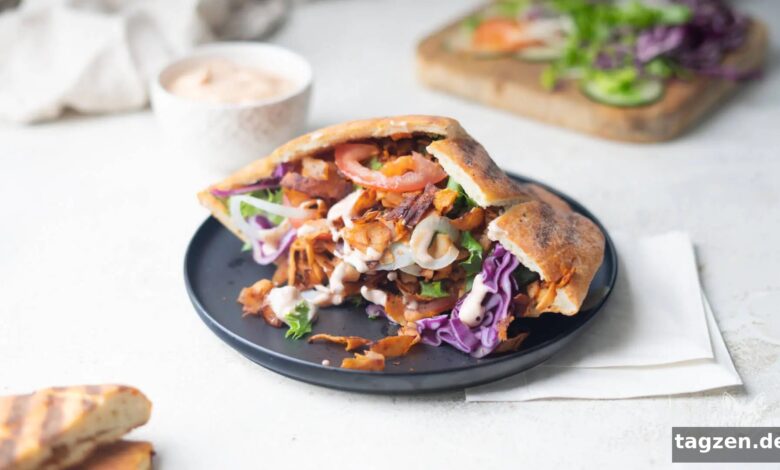 Döner Kebab mit Salat, Fleisch und Soße – Kalorien im Überblick