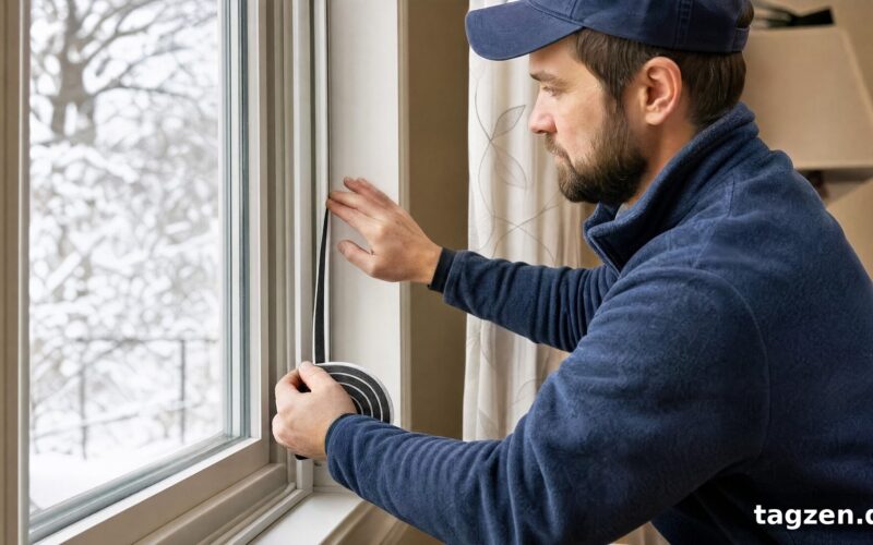 Fenster abdichten – Dichtungsband am Fensterrahmen anbringen